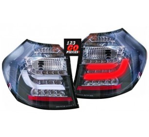 Paire de feux LED cristal/noir pour Bmw série 1 E87 LCI 2008-2011 - GO1280999